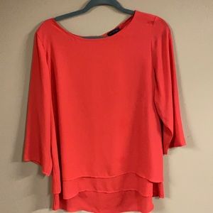 Bright coral large flowy shirt